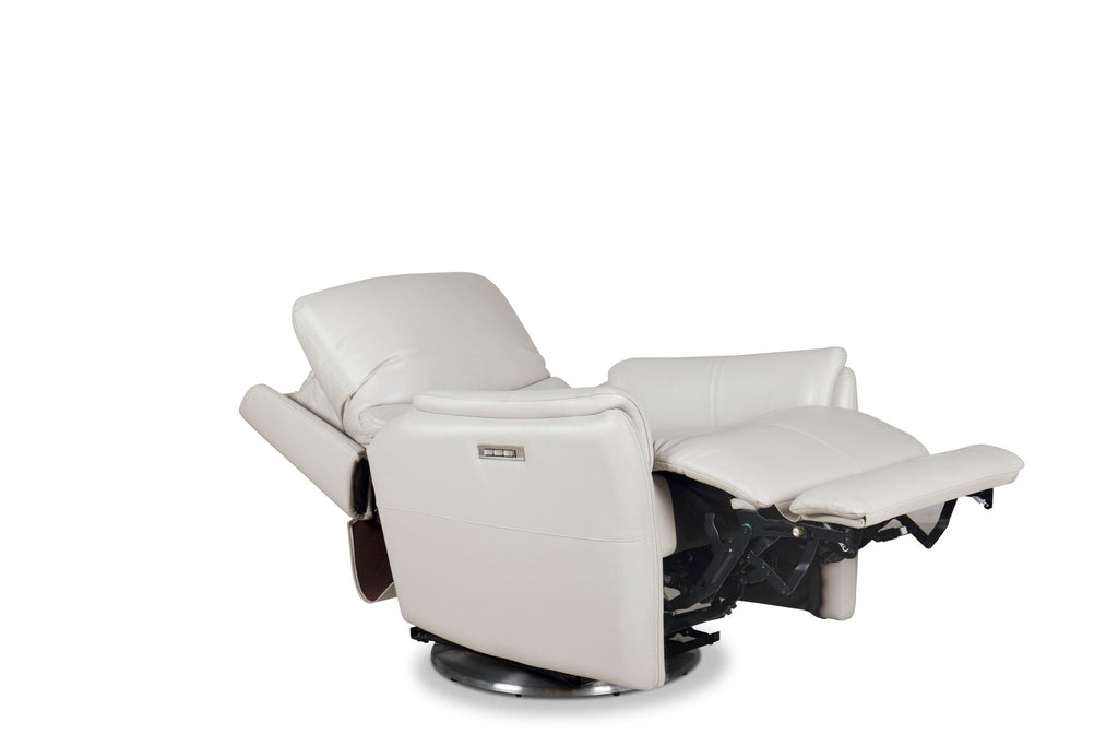 Salem - Swivel Recliner With Power Recline, Power Headrest, Power Lumbar, Layflat, 3" Footrest Extension