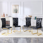 Elegant Design Alligator Skin Upholstered Dining Chairs