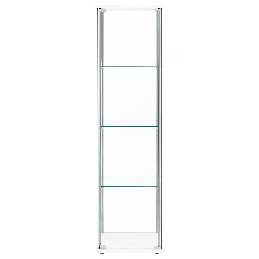 Bellatrix 3-shelf Clear Glass Curio Cabinet White