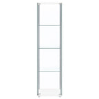 Bellatrix 3-shelf Clear Glass Curio Cabinet White