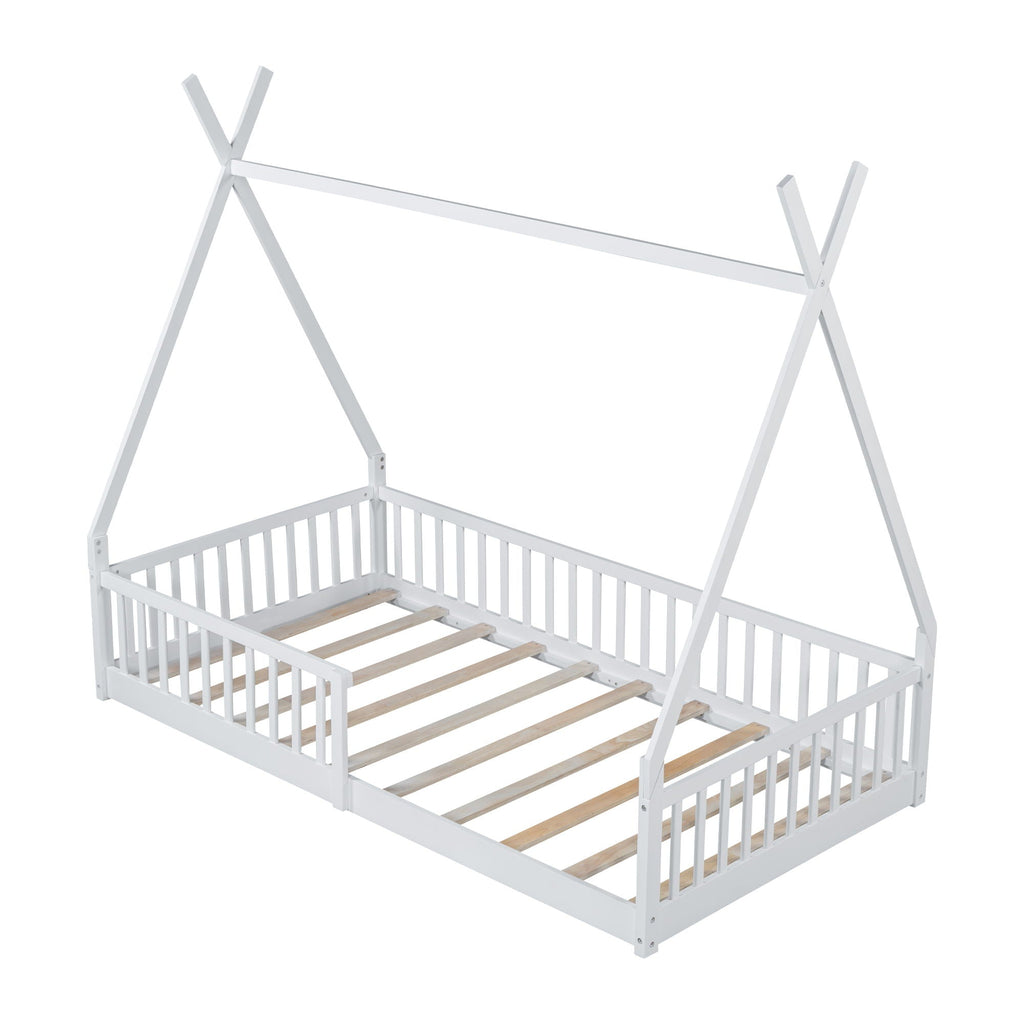 House Shaped Design Bed With Fence