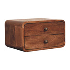 Curved Wall Mounted Bedside Nightstand