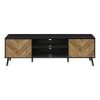 TV Stand, Console, Media Entertainment Center, Storage Cabinet, Modern Design - Black