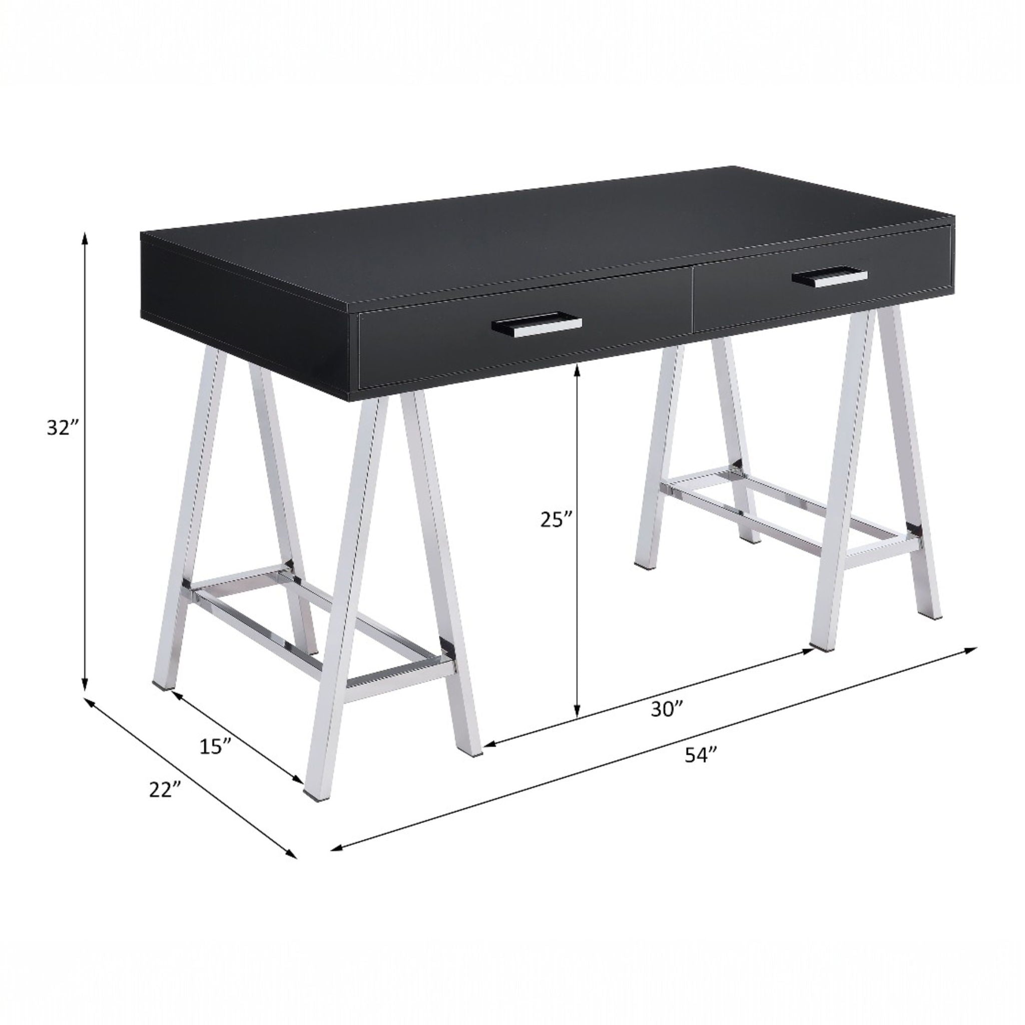 Coleen - High Gloss Writing Desk With USB