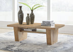 Kristiland - Rectangular Cocktail Table - Light Brown