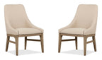 Tristan - Upholstered Arm Chair (Set of 2) - Swiss Coffee
