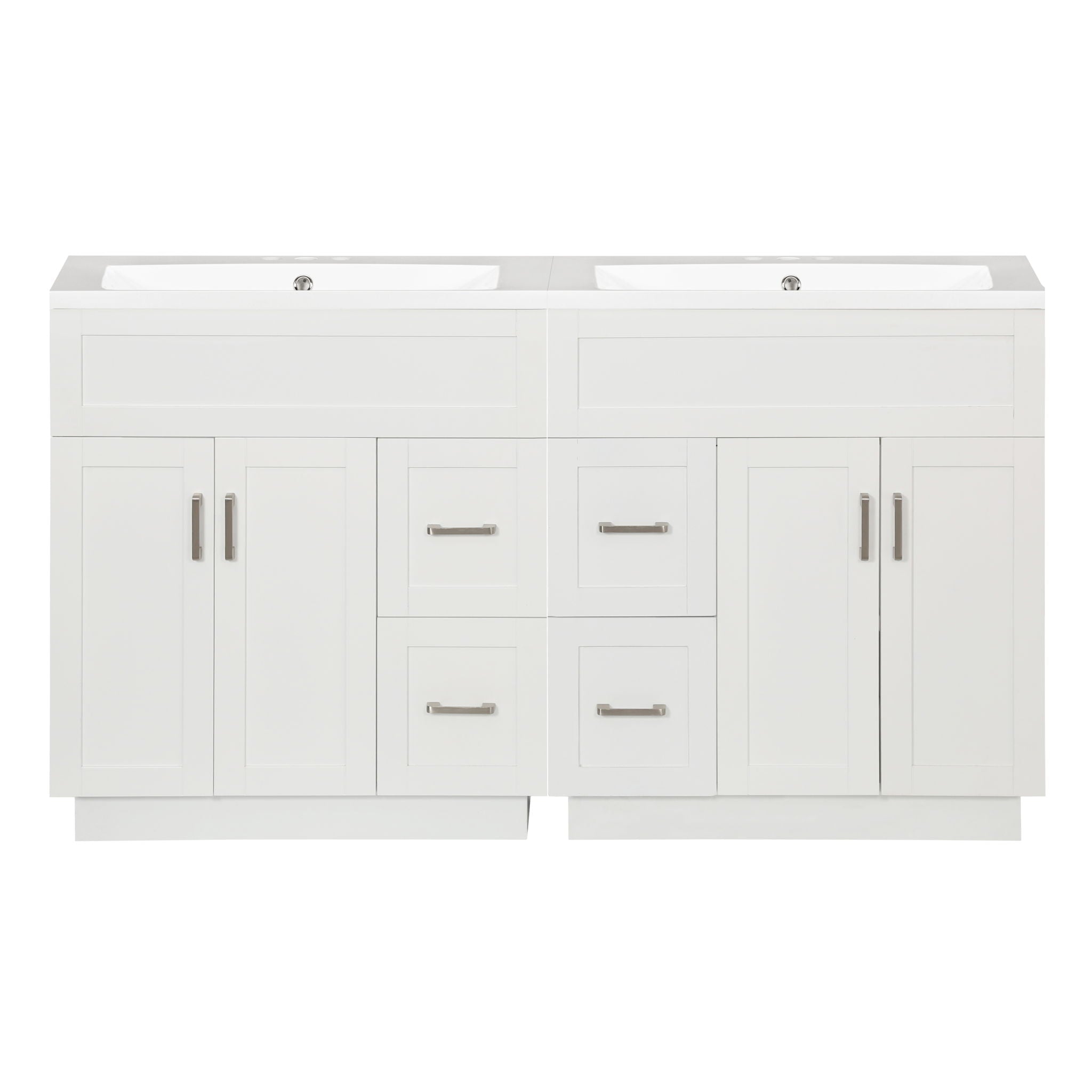 Bathroom Vanity With 2 Doors, 2 Drawers, Adjustable Shelf, Hidden Slides & Soft Close Hinges