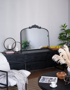Arch Mirror, Baroque Inspired Wall Decor For Bathroom, Bedroom, Living Room