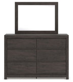 Fraluna - Dresser And Mirror - Charcoal