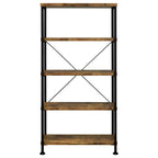 Analiese 63-inch 4-shelf Bookshelf Rustic Nutmeg