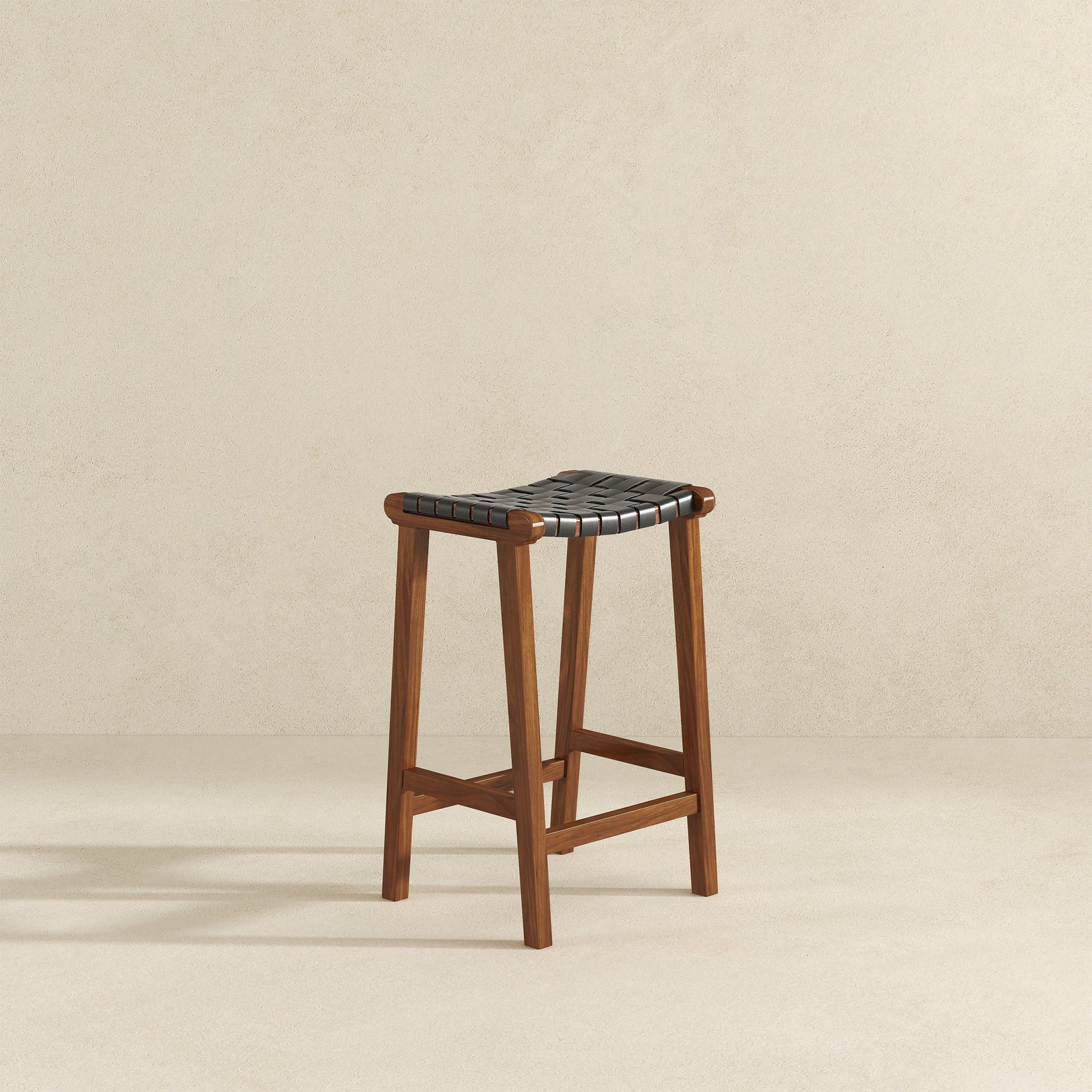 James - Mid-Century Modern Genuine Counter Stool