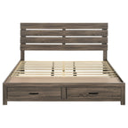 Brantford Wood Eastern King Storage Panel Bed Barrel Oak