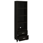 Lewes 4-shelf Engineered Wood Media Tower Cappuccino