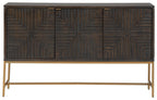 Elinmore - Accent Cabinet - Brown / Gold Finish