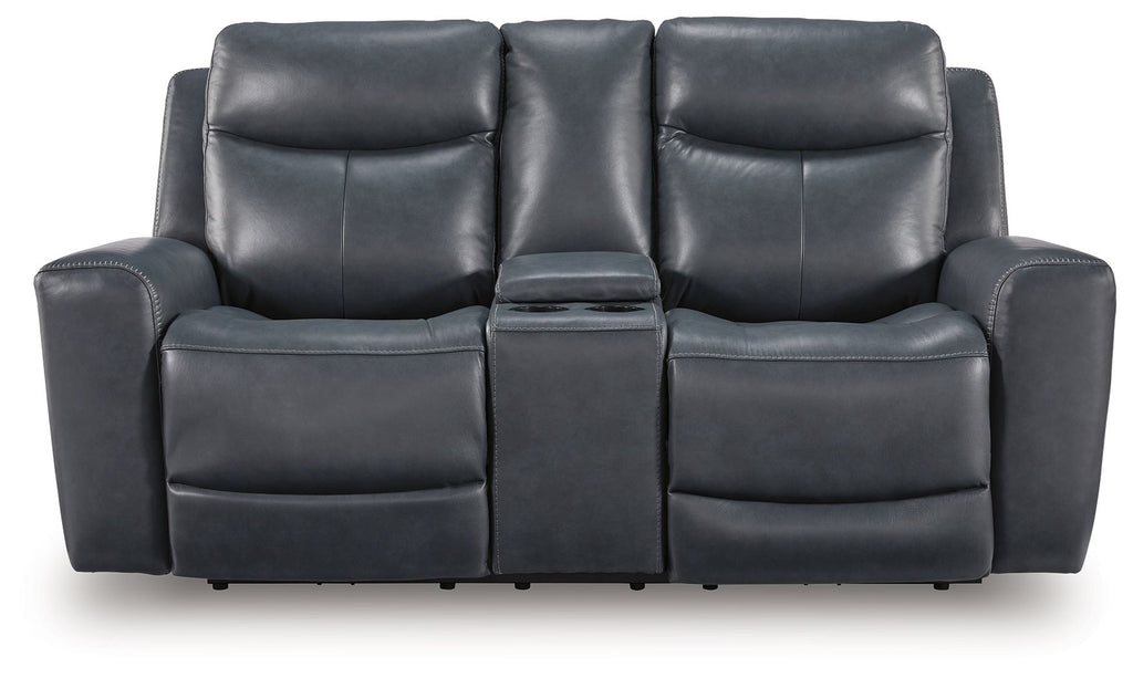 Bexhurst - Power Reclining Loveseat With Console / Adjustable Headrest