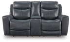 Bexhurst - Power Reclining Loveseat With Console / Adjustable Headrest