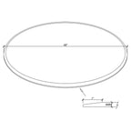 Glass Tops 48-inch 6mm Round Clear Tempered Glass Top