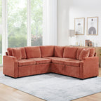 Modern L Shaped Sectional Sofa Bed With Hidden Storage Upholstery