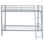 Carson Metal Twin Over Twin Bunk Bed Glossy Silver
