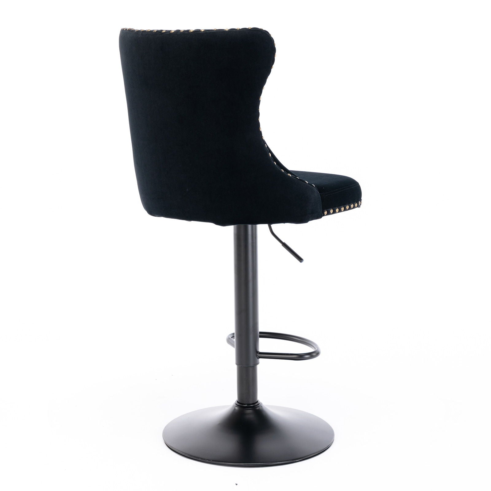 Swivel Barstools Adjusatble Seat Height, Modern Upholstered Bar Stools With Backs Comfortable Tufted For Home Pub And Kitchen Island (Set of 2)