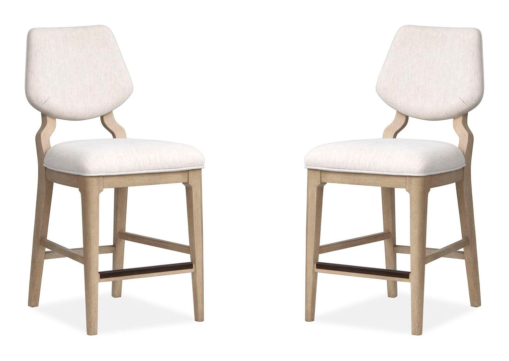 Sunset Cove - Counter Chair With Upholstered Seat and Back (Set of 2) - Sanibel Brown