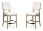 Sunset Cove - Counter Chair With Upholstered Seat and Back (Set of 2) - Sanibel Brown