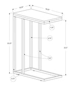 Accent Table, C - Shaped, Tempered Glass, Stylish Design Contemporary & Modern