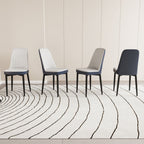 Modern Dining Chair With Cushions And Metal Legs