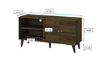 Amidon - TV Stand, With 2 Storage Shelves And 1 Cabinet