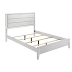3 Piece Contemporary Bed Set With Wave Texture Panels And Angled Legs
