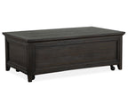 Westley Falls - Lift Top Storage Cocktail Table With Casters - Graphite