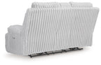Rhines Falls - Double Reclining Power Loveseat With Console - Alloy