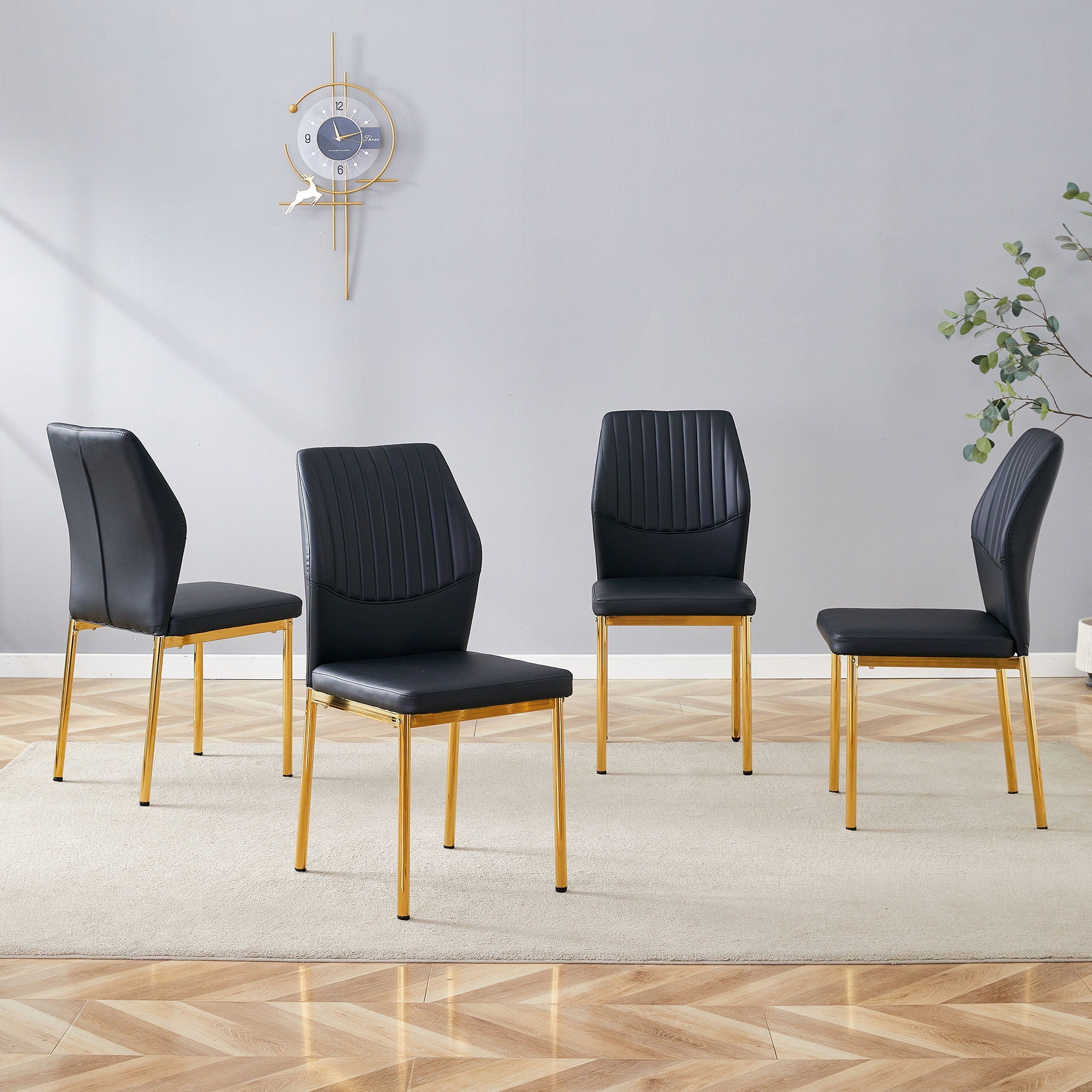 Luxury Simple Chair With Metal Leg