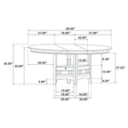 Lavon Oval 60-inch Wood Extension Leaf Dining Table Espresso