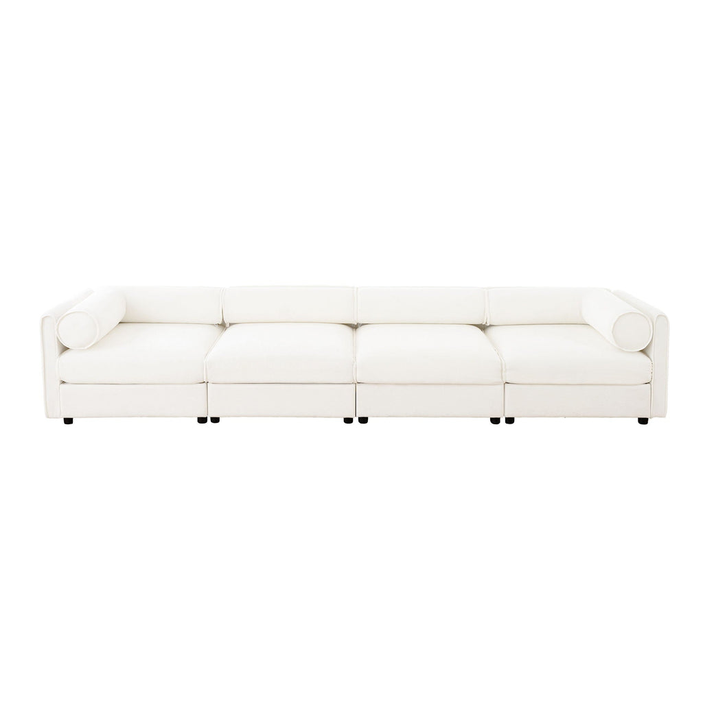 Stylish Sofa With Storage Seat And Cylindrical Backrest