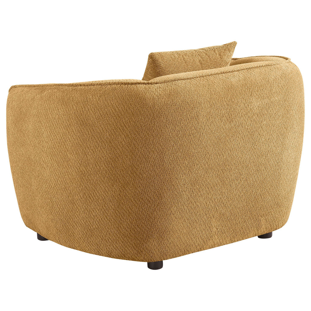 Aleisha Fabric Upholstered Accent Chair Mustard Yellow