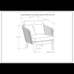 Carmel - Outdoor Conversation Chair - Sand Drift