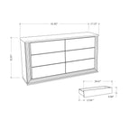 Moon - Smooth Dresser With LED - White