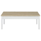 Stacie 3-piece Coffee Table Set Distressed Pine and White