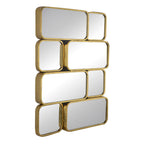 Mirror With en Metal Framed Decorative Rectangle Mirror For Bedroom Dressing Room, Hallway Or Living Spac - Gold