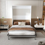 Queen Murphy Bed, Foldable Wall Bed, Space Saving Design For Bedrooms - White