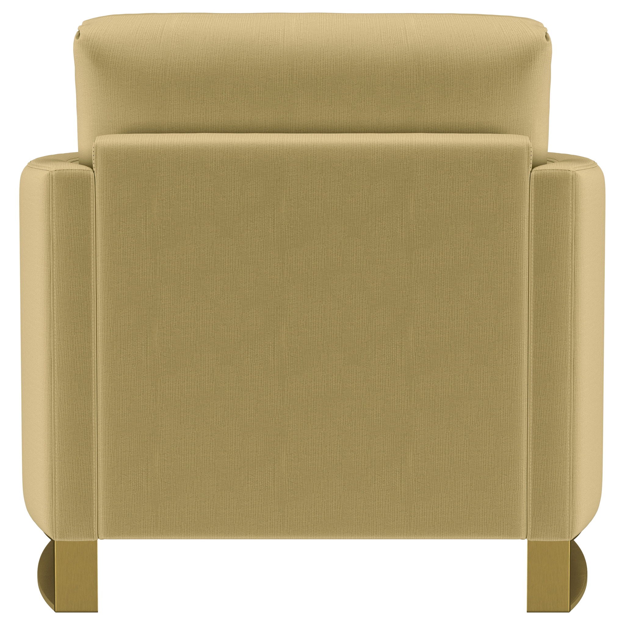 Corliss Upholstered Curved Track Arm Chair Camel