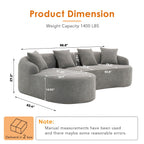Combined Sofa With 4 Pillows