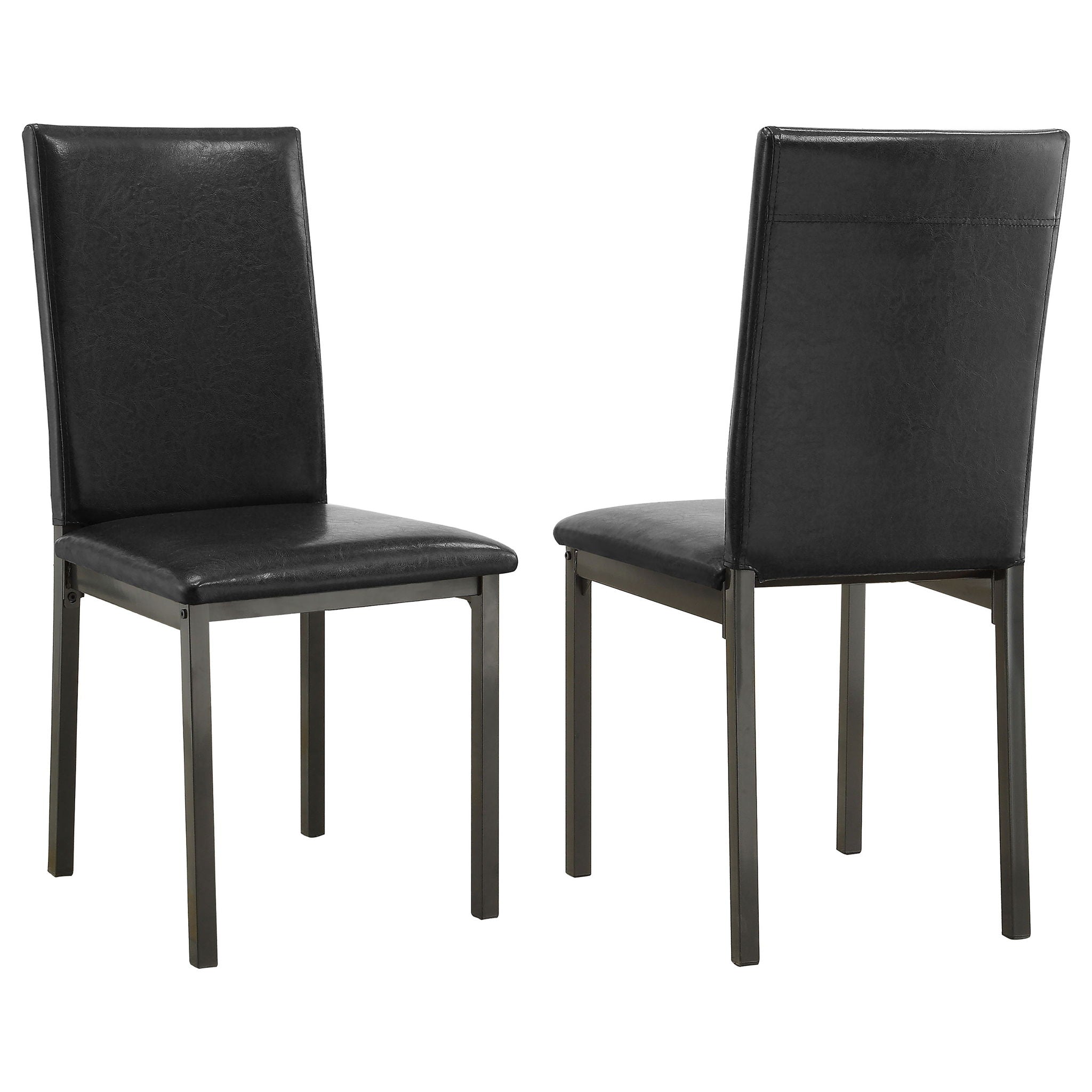Garza Upholstered Dining Side Chair Dark Brown (Set of 2)