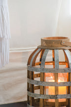 Decorative Lantern With Handle, Wooden Lantern For Indoor Outdoor, Home Garden Wedding