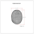 Yolanda - Round Pouf - Natural