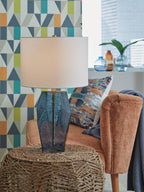 Tallow - Glass Table Lamp - Blue