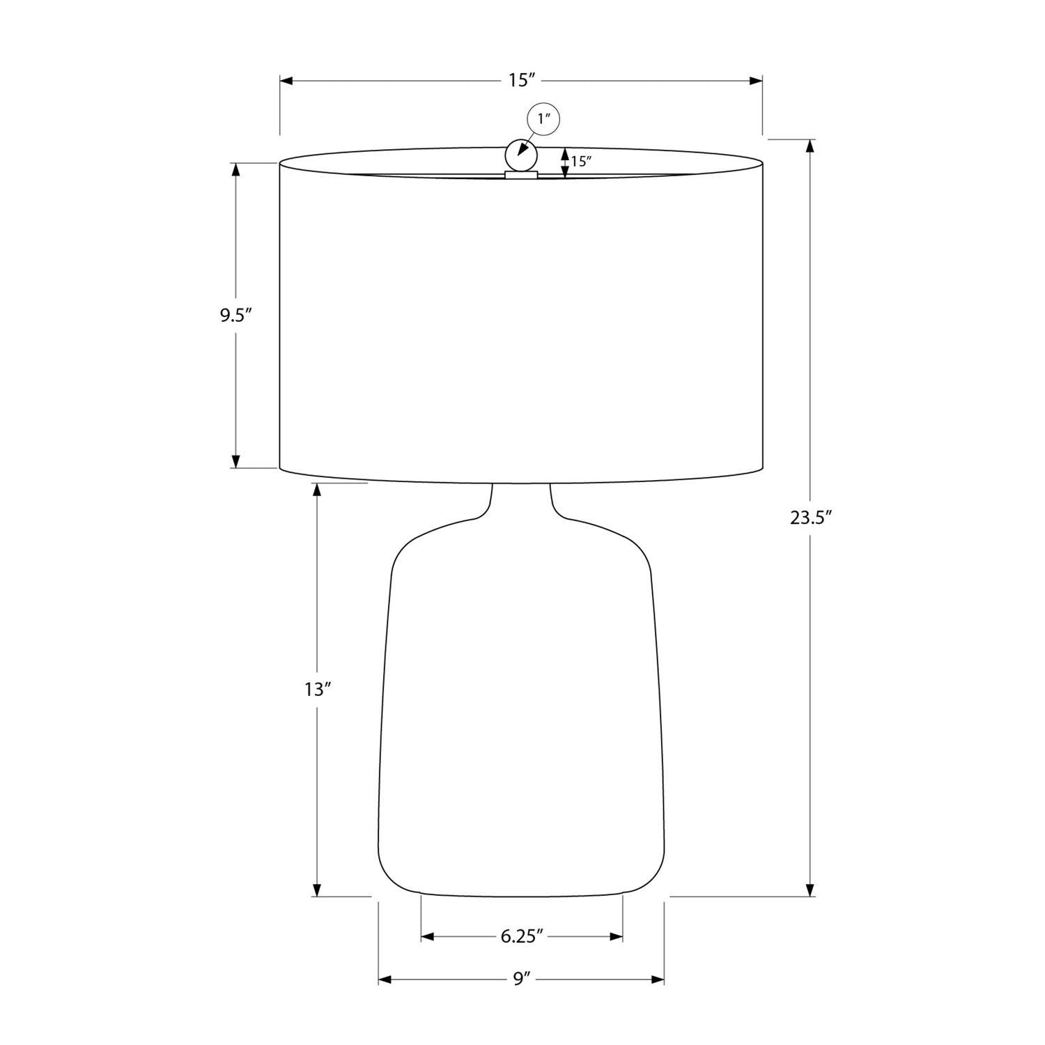 Lighting, Table Lamp Contemporary - Black
