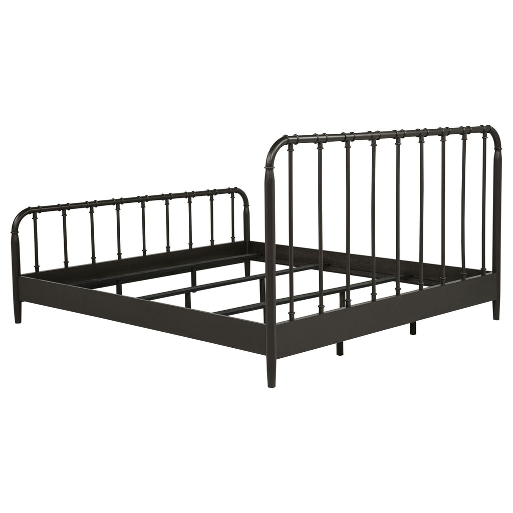 Rocco All Wood Water Pipe Open Frame Eastern King Bed Dark Bronze