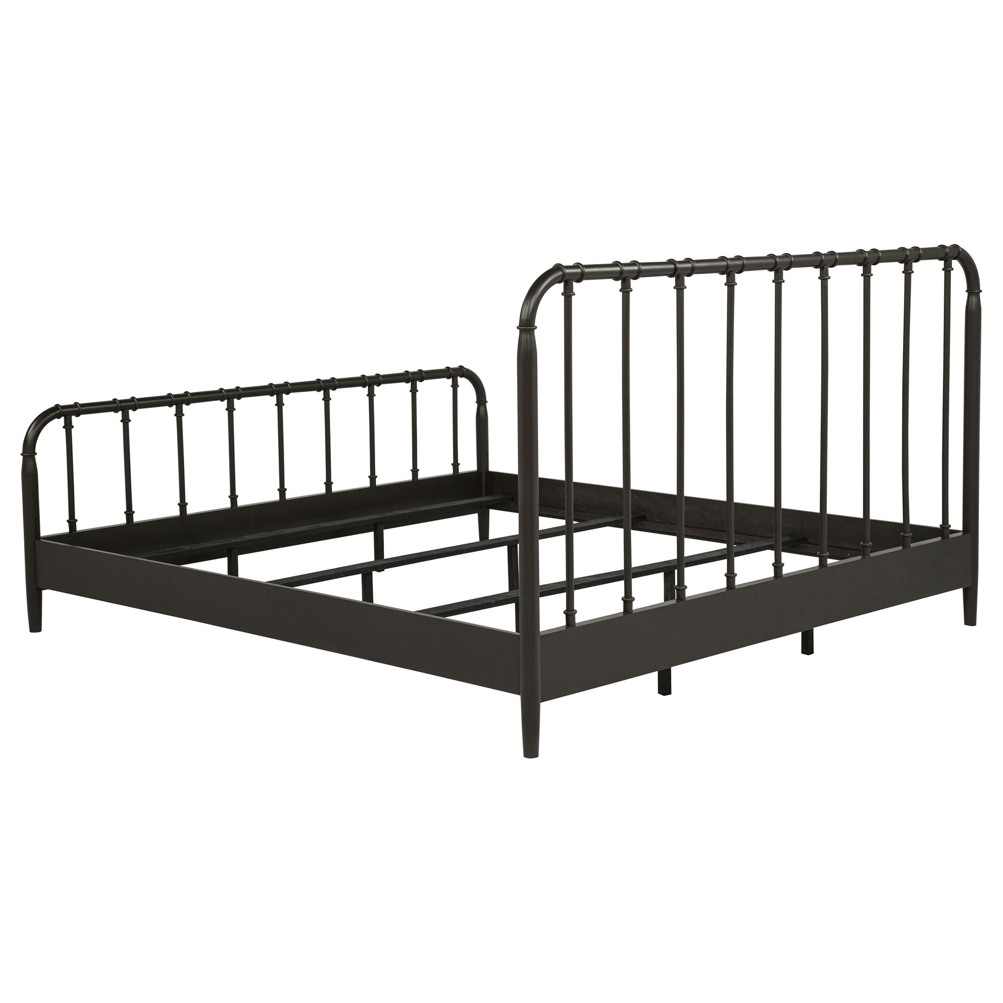 Rocco All Wood Water Pipe Open Frame Eastern King Bed Dark Bronze